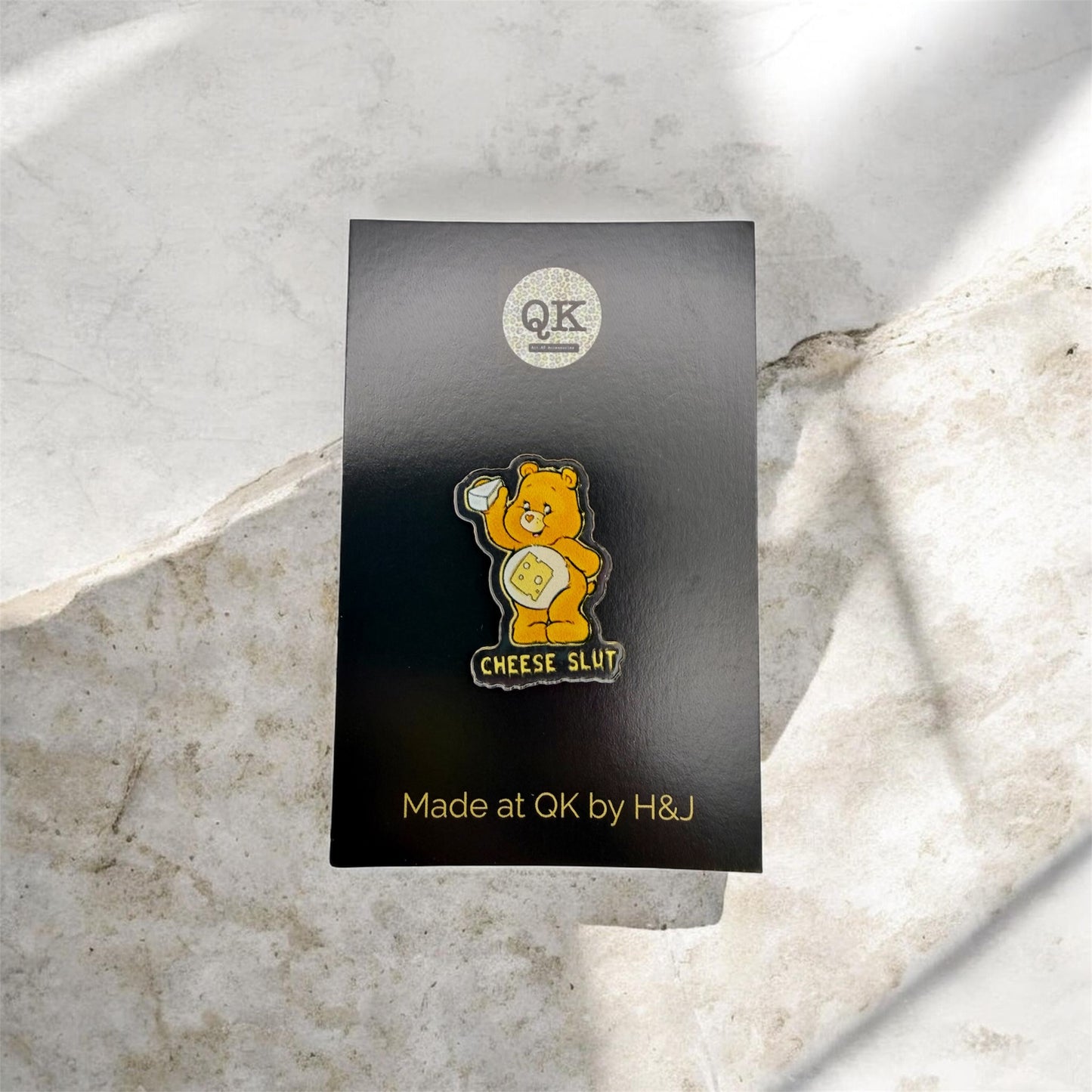 Cheese Slut Pin Badge