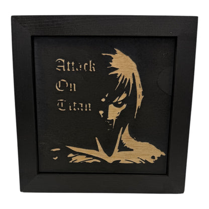 Attack on Titan Open Wooden Picture