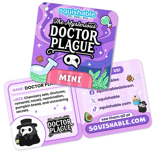 Squishable - Mini Plague Doctor Plush Glow In the Dark