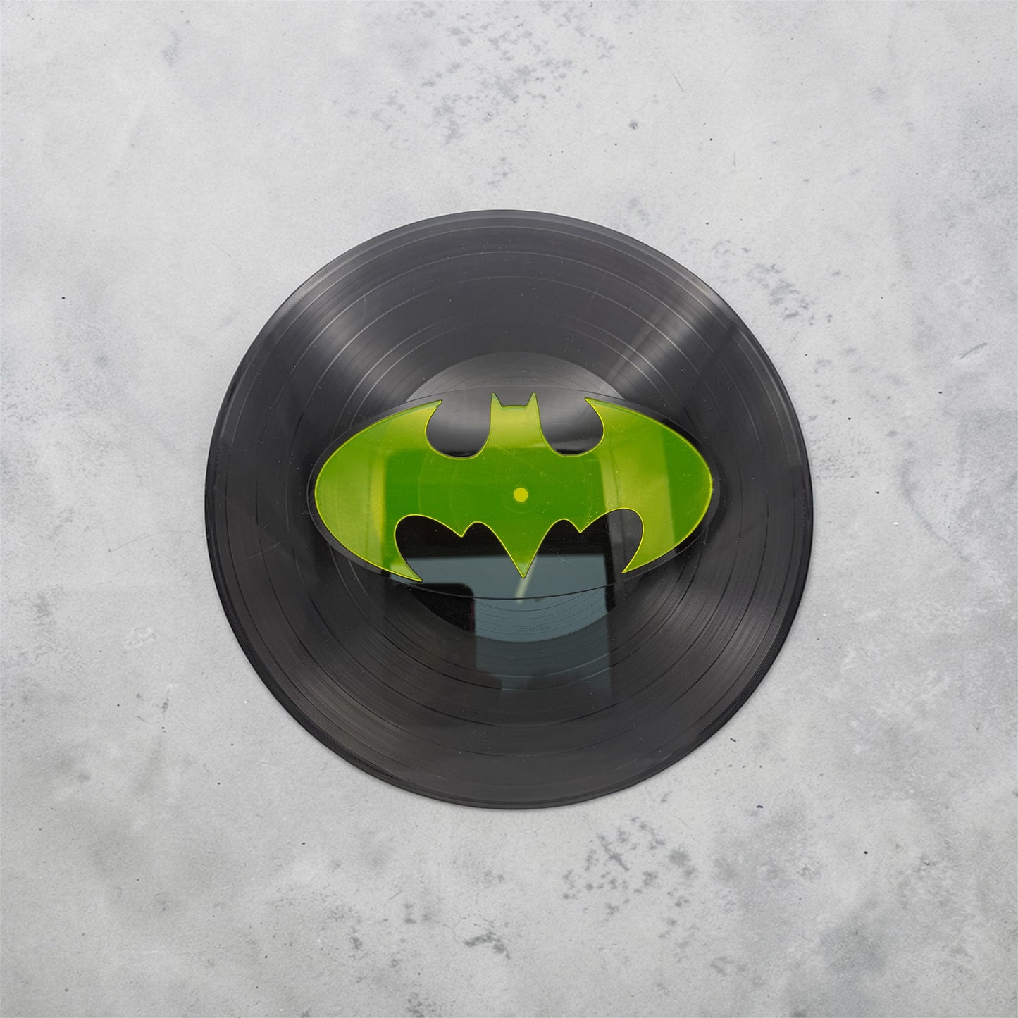 Batman Logo Record Art Black