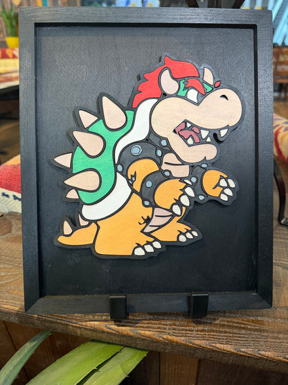 Super Mario: Bowser Wooden Display