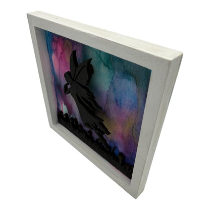 Midnight Fairy Wooden Pictures 12.5cmx12.5cm