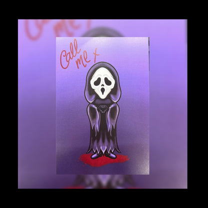 Ghostface Original Art Print A5