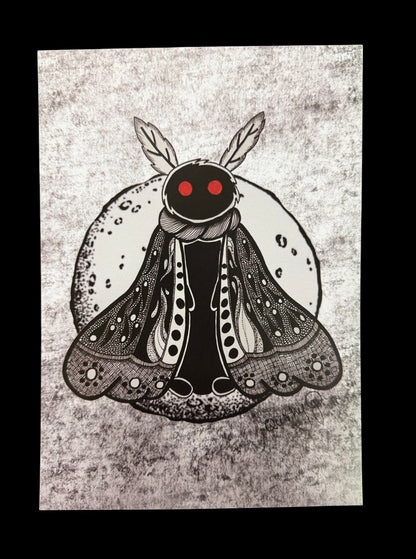 Mothman Original Art Print A5