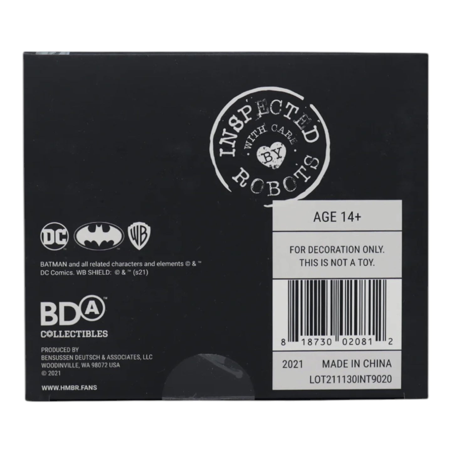 DC - Batman Black Suit Edition Collectible Vinyl Figure from Handmade By Robots