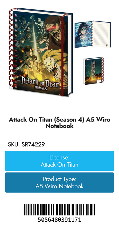 Attack On Titan (Season 4) A5 Wiro
Notebook