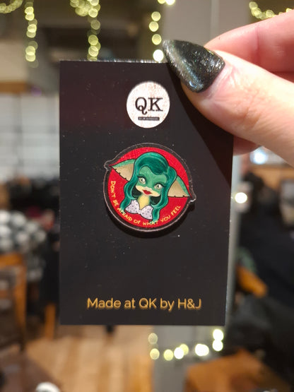 Greta Gremlin Pin Badge